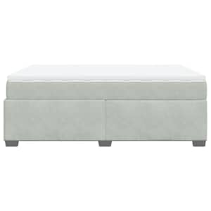 Box spring postel s matrací světle šedá 160x200 cm samet - obrázek 8