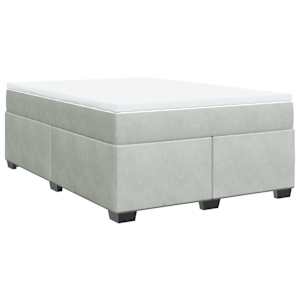 Box spring postel s matrací světle šedá 160x200 cm samet - obrázek 9