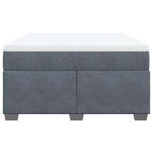 Box spring postel s matrací tmavě šedá 160x200 cm samet - obrázek 4