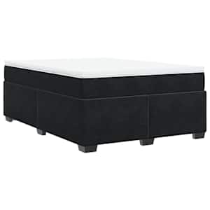 Box spring postel s matrací černá 160x200 cm samet - obrázek 2