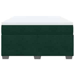 Box spring postel s matrací tmavě zelená 160x200 cm samet - obrázek 4