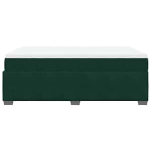 Box spring postel s matrací tmavě zelená 160x200 cm samet - obrázek 8