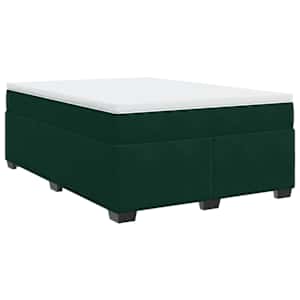Box spring postel s matrací tmavě zelená 160x200 cm samet - obrázek 9