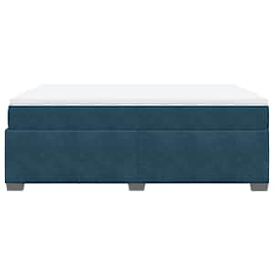 Box spring postel s matrací tmavě modrá 160x200 cm samet - obrázek 8