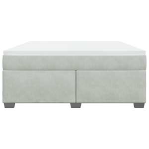 Box spring postel s matrací světle šedá 180x200 cm samet - obrázek 4