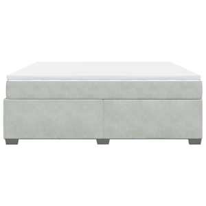 Box spring postel s matrací světle šedá 180x200 cm samet - obrázek 8