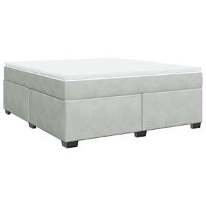 Box spring postel s matrací světle šedá 180x200 cm samet - obrázek 9