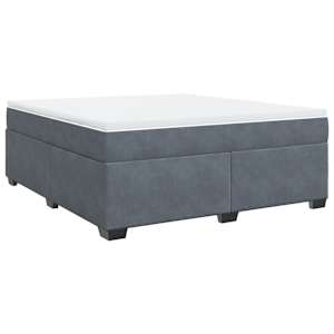 Box spring postel s matrací tmavě šedá 180x200 cm samet - obrázek 9