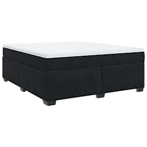Box spring postel s matrací černá 180x200 cm samet - obrázek 2