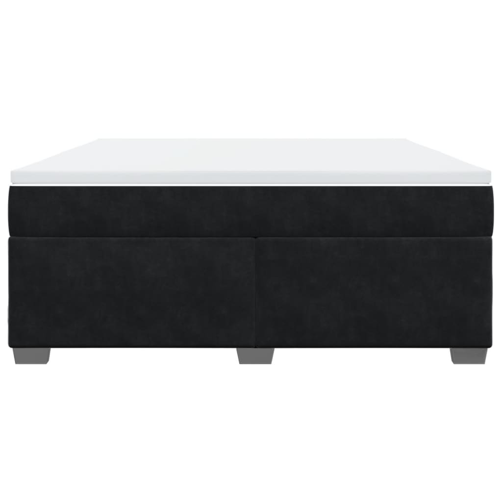 vidaXL Boxspring met matras fluweel zwart 180x200 cm, foto 4