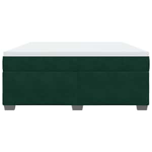 Box spring postel s matrací tmavě zelená 180x200 cm samet - obrázek 4
