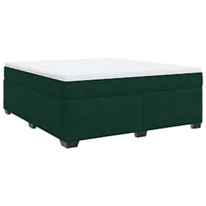 Box spring postel s matrací tmavě zelená 180x200 cm samet - obrázek 9