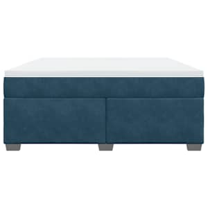 Box spring postel s matrací tmavě modrá 180x200 cm samet - obrázek 4