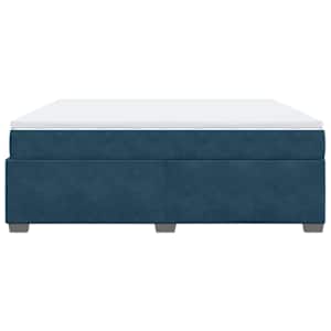 Box spring postel s matrací tmavě modrá 180x200 cm samet - obrázek 8