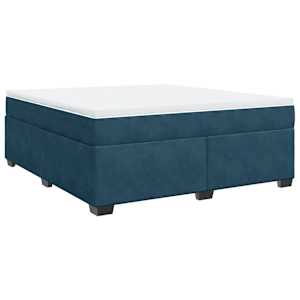 Box spring postel s matrací tmavě modrá 180x200 cm samet - obrázek 9