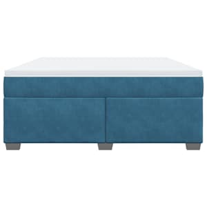 Box spring postelja z vzmetnico temno modra 180x200 cm žamet - slika 4