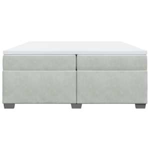 Box spring postel s matrací světle šedá 200x200 cm samet - obrázek 4