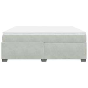 Box spring postel s matrací světle šedá 200x200 cm samet - obrázek 8
