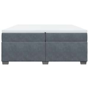 Box spring postel s matrací tmavě šedá 200x200 cm samet - obrázek 4
