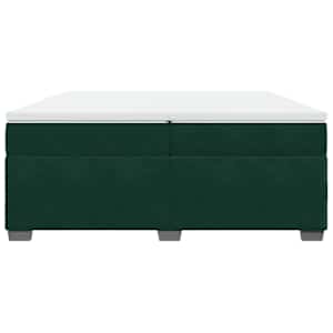 Box spring postel s matrací tmavě zelená 200x200 cm samet - obrázek 4