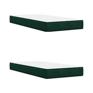 Box spring postel s matrací tmavě zelená 200x200 cm samet - obrázek 6