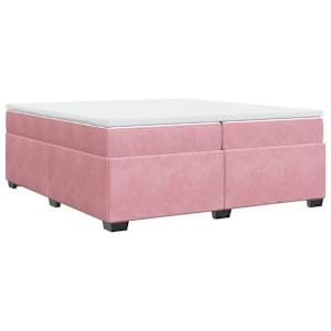 Box spring postel s matrací růžová 200x200 cm samet - obrázek 2