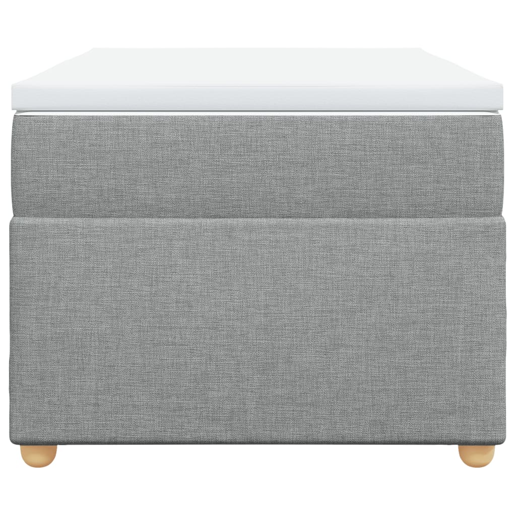 vidaXL Boxspring met matras stof lichtgrijs 80x200 cm grijs, foto 4