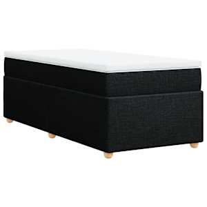 Box spring postel s matrací černá 80 x 200 cm textil - obrázek 2
