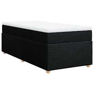 Box spring postel s matrací černá 80 x 200 cm textil - obrázek 9