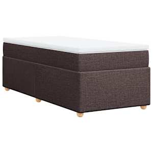 Box spring postel s matrací tmavě hnědá 80x200 cm textil - obrázek 2