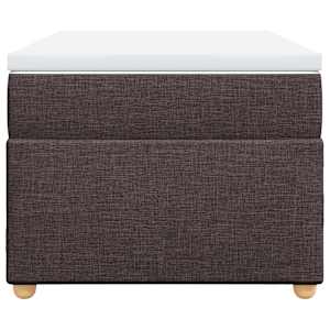 Box spring postelja z vzmetnico temno rjava 80x200 cm blago - slika 4