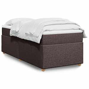 Box spring postel s matrací tmavě hnědá 80x200 cm textil - obrázek 1