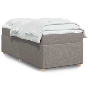 Box spring postel s matrací taupe 80x200 cm textil - obrázek 1