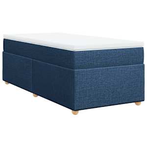 Box spring postel s matrací modrá 80x200 cm textil - obrázek 9