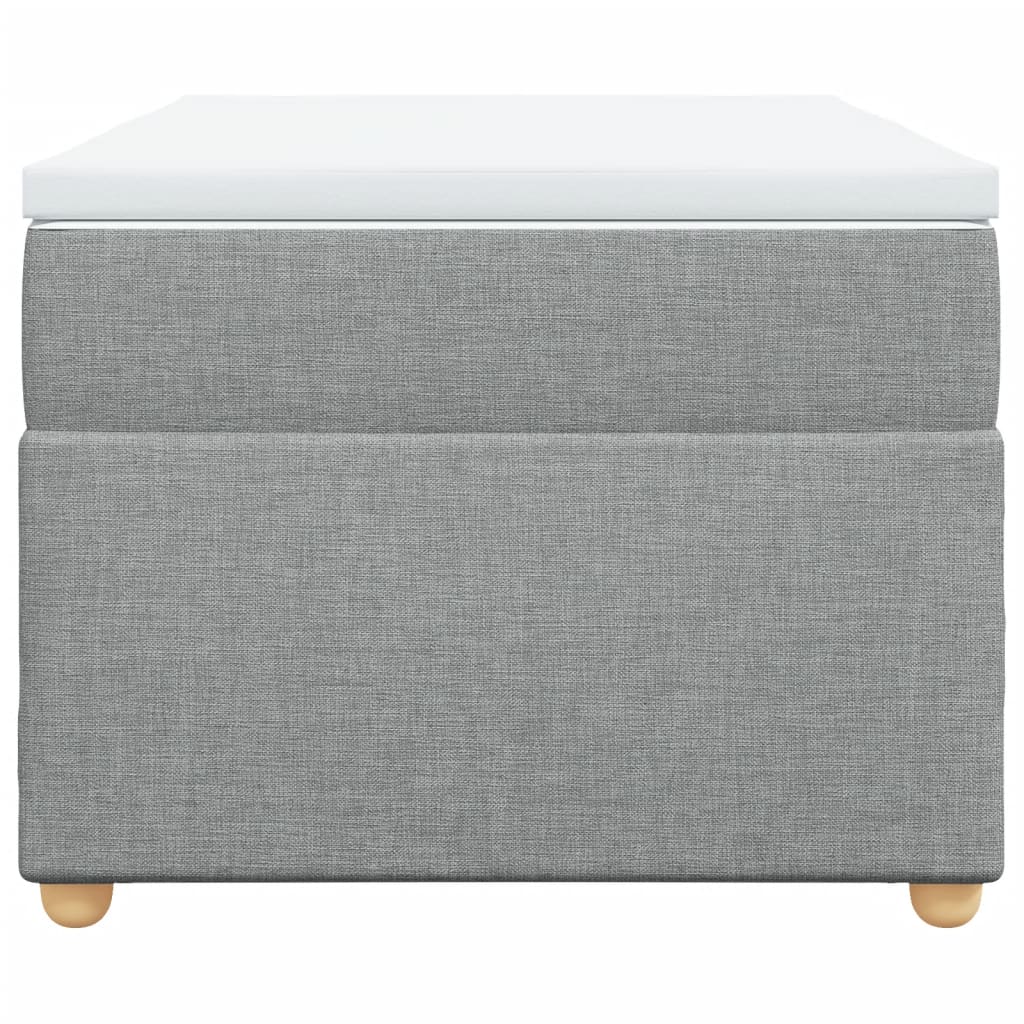 vidaXL Boxspring met matras stof lichtgrijs 90x190 cm grijs, foto 4
