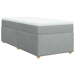 Box spring postel s matrací světle šedá 90x190 cm textil - obrázek 9