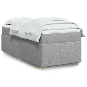Box spring postel s matrací světle šedá 90x190 cm textil - obrázek 1