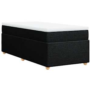 Box spring postel s matrací černá 90x190 cm textil - obrázek 2