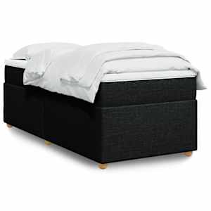Box spring postel s matrací černá 90x190 cm textil - obrázek 1