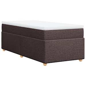 Box spring postel s matrací tmavě hnědá 90x190 cm textil - obrázek 2