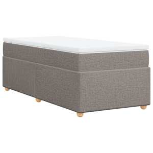 Box spring postel s matrací taupe 90x190 cm textil - obrázek 2
