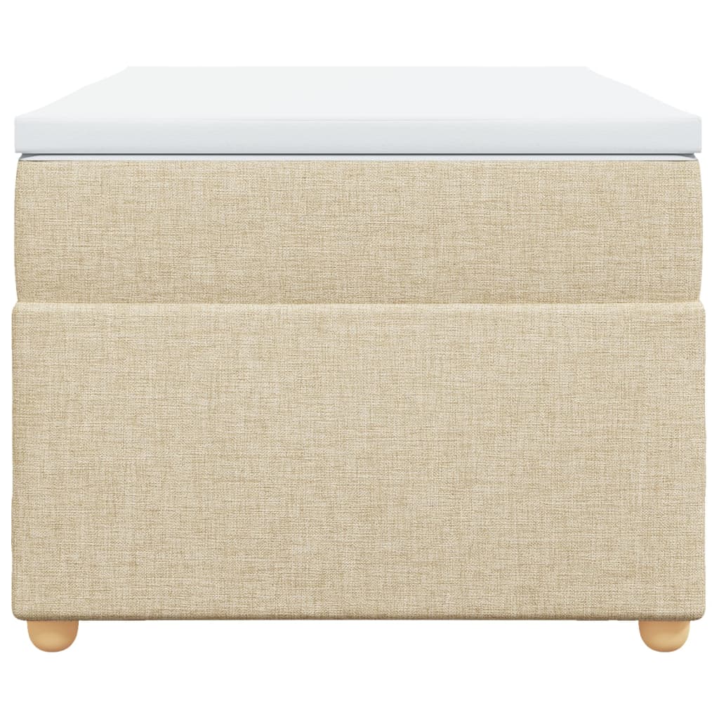 vidaXL Boxspring met matras stof crèmekleurig 90x190 cm, foto 4