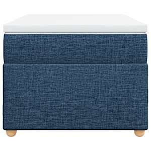 Box spring postel s matrací modrá 90x190 cm textil - obrázek 4