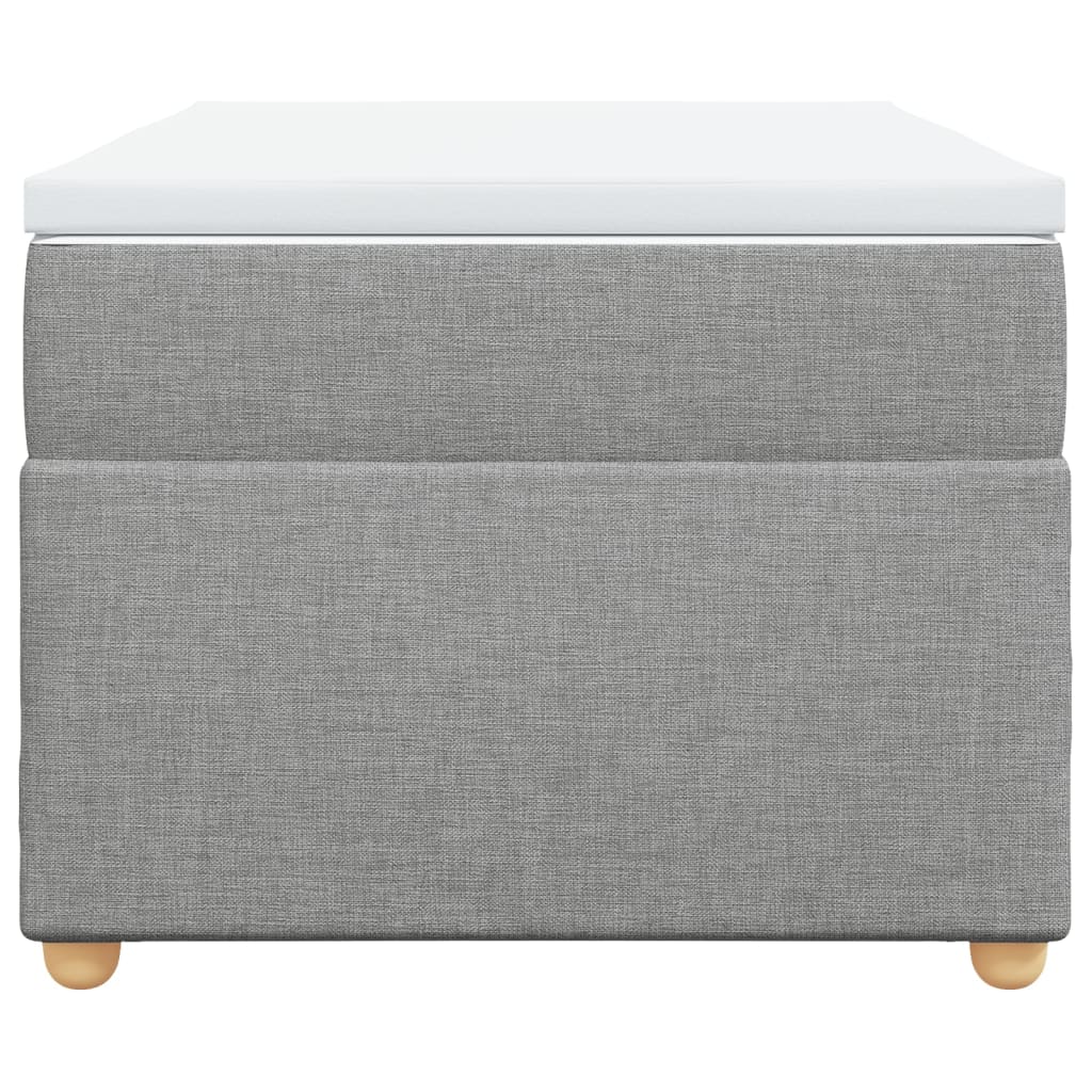 vidaXL Boxspring met matras stof lichtgrijs 90x200 cm grijs, foto 4