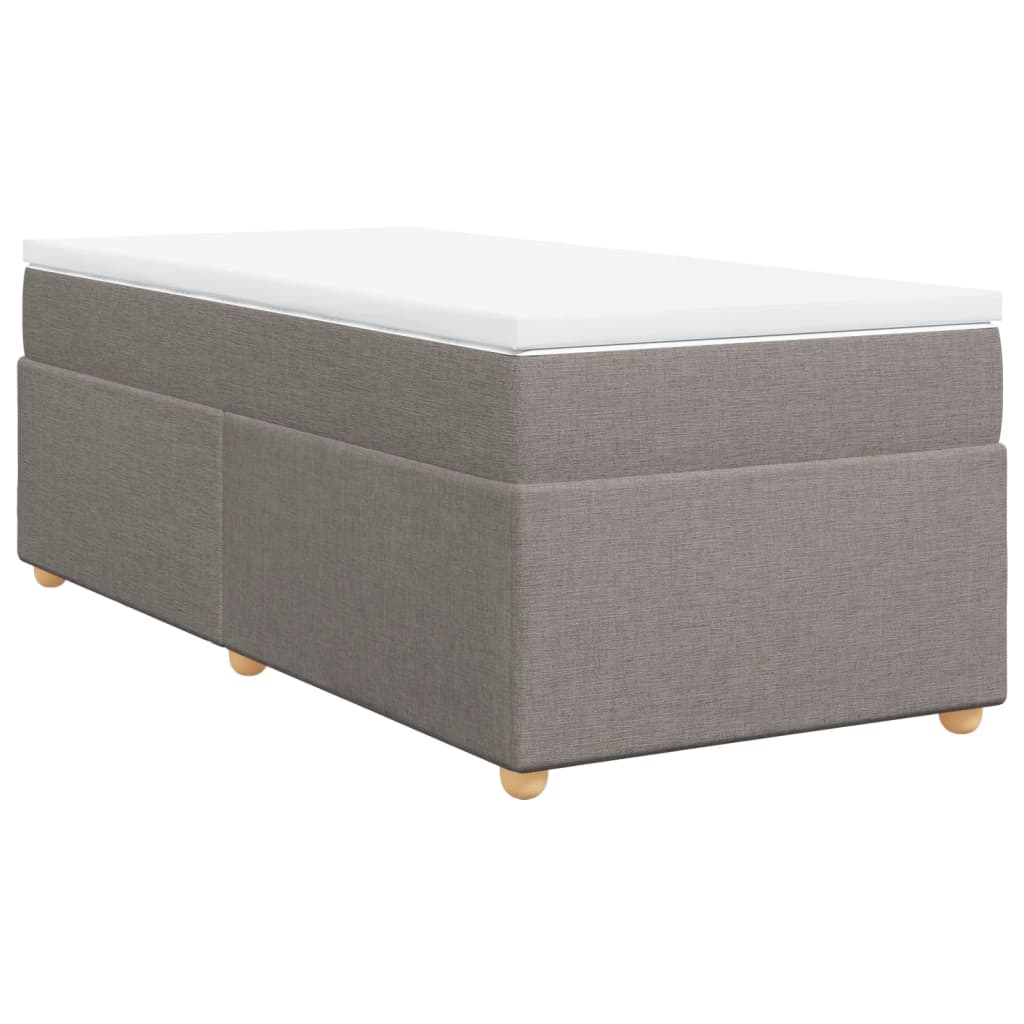 vidaXL Boxspring met matras stof taupe 90x200 cm, foto 3