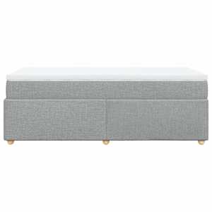 Box spring postel s matrací světle šedý 100 x 200 cm textil - obrázek 8