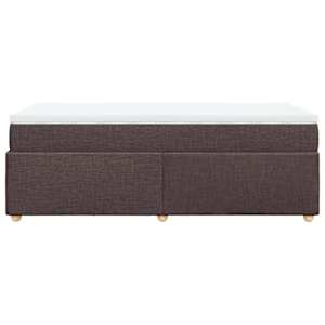 Box spring postel s matrací tmavě hnědá 100 x 200 cm textil - obrázek 8