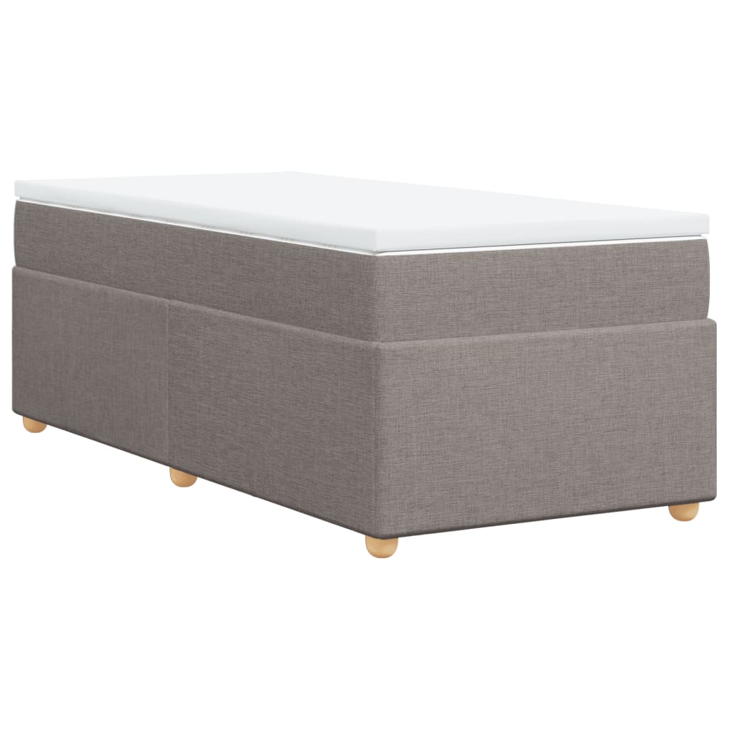vidaXL Boxspring met matras stof taupe 100x200 cm, foto 3