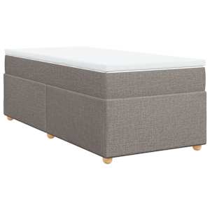 Box spring postel s matrací taupe 100 x 200 cm textil - obrázek 9