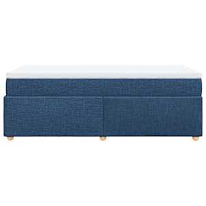 Box spring postel s matrací modrá 100 x 200 cm textil - obrázek 8